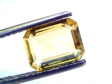 2.17 Ct Gii Certified Unheated Untreated Natural Ceylon Yellow Sapphire AAA