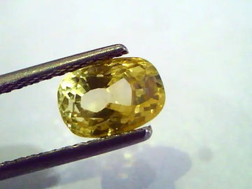 2.18 Ct Unheated Untreated Natural Ceylon Yellow Sapphire Stone