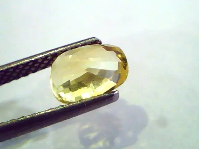 2.18 Ct Unheated Untreated Natural Ceylon Yellow Sapphire Stone