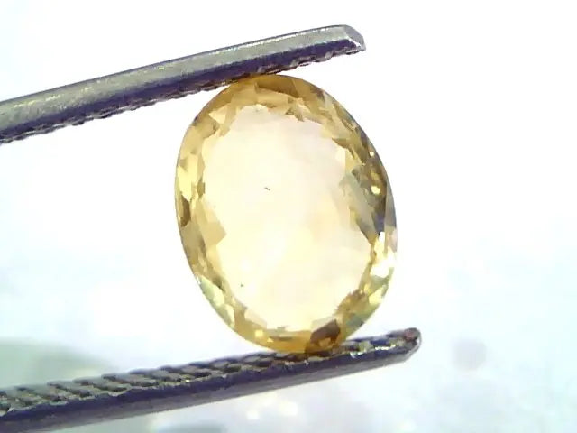 2.18 Ct Unheated Untreated Natural Ceylon Yellow Sapphire/Pukhraj