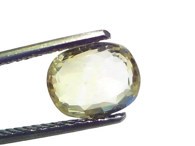 2.21 Ct Certified Unheated Untreated Natural Ceylon Yellow Sapphire Gems - Venus Gems