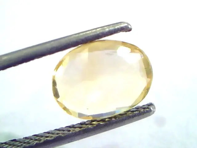 2.18 Ct Unheated Untreated Natural Ceylon Yellow Sapphire/Pukhraj