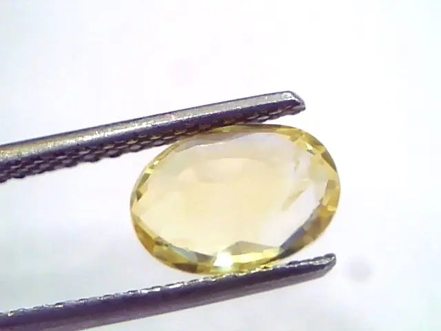2.18 Ct GII Certified Unheated Untreated Natural Ceylon Yellow Sapphire