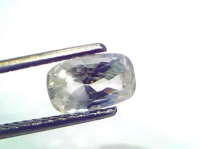 2.14 Ct Certified Unheated Untreated Natural Ceylon White Sapphire - Venus Gems