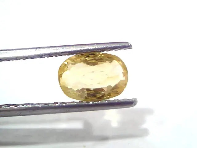 2.20 Ct Certified Unheated Untreated Natural Ceylon Yellow Sapphire Gems