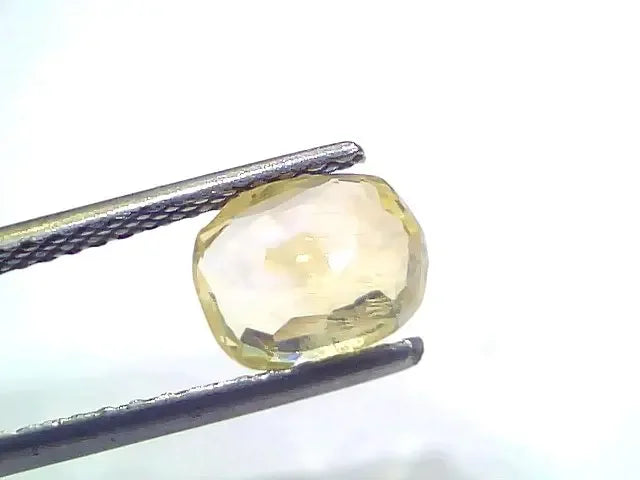 2.26 Ct Certified Unheated Untreated Natural Ceylon Yellow Sapphire - Venus Gems