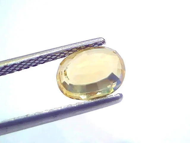2.20 Ct Certified Unheated Untreated Natural Ceylon Yellow Sapphire