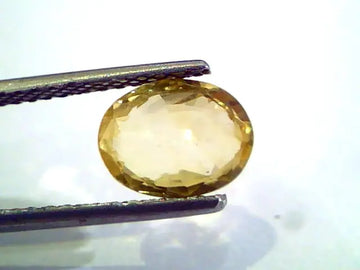2.20 Ct Unheated Untreated Natural Ceylon Yellow Sapphire Gem