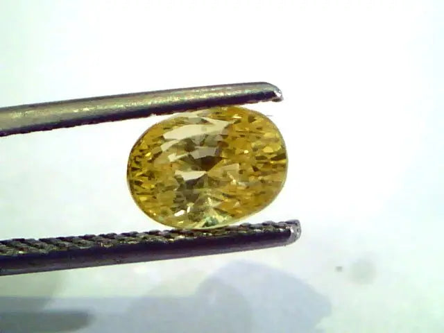 2.20 Ct Unheated Untreated Natural Ceylon Yellow Sapphire Stone