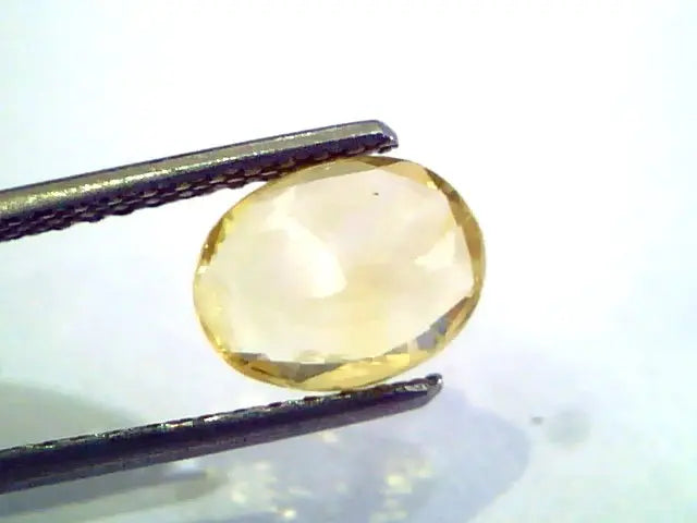 2.20 Ct Unheated Untreated Natural Ceylon Yellow Sapphire Gem