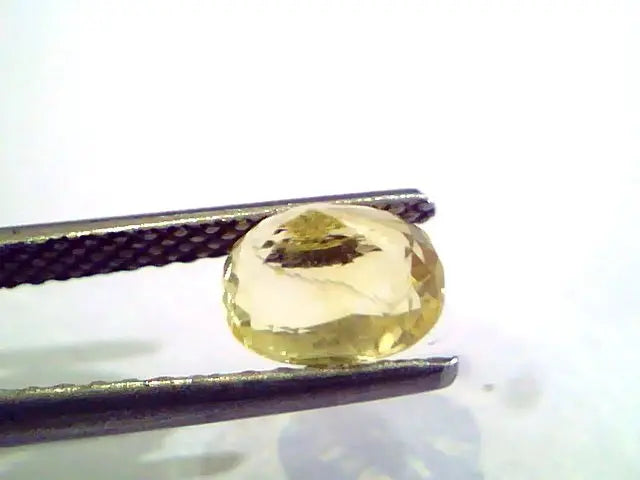2.20 Ct Unheated Untreated Natural Ceylon Yellow Sapphire Stone