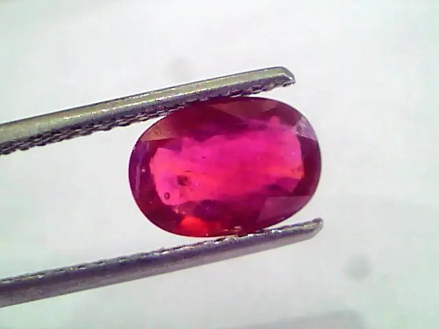 2.22 Ct Natural Ruby Gemstone Manek Gem for Sun (Heated)