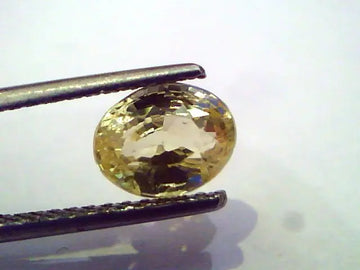2.23 Ct Unheated Untreated Natural Ceylon Yellow Sapphire Stone