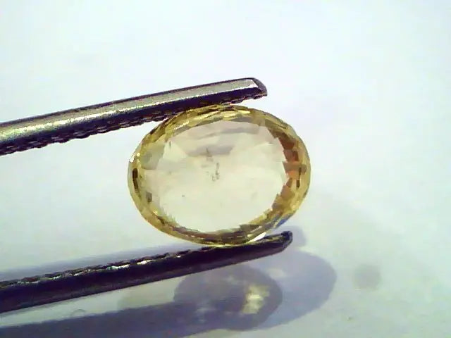 2.23 Ct Unheated Untreated Natural Ceylon Yellow Sapphire Stone