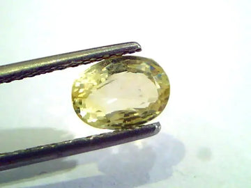 2.23 Ct Unheated Untreated Natural Ceylon Yellow Sapphire Stone