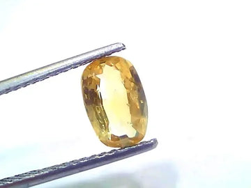 2.27 Ct Certified Unheated Untreated Natural Ceylon Yellow Sapphire - Venus Gems