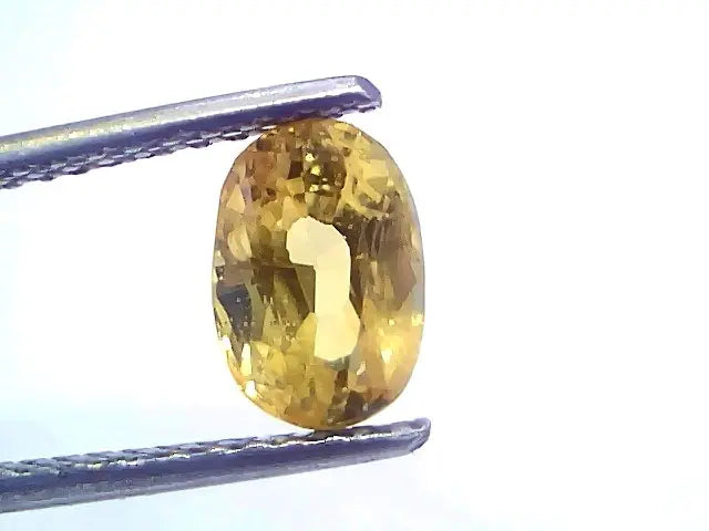 2.25 Ct Certified Unheated Untreated Natural Ceylon Yellow Sapphire