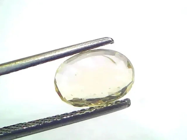 2.27 Ct Certified Unheated Untreated Natural Ceylon Yellow Sapphire - Venus Gems