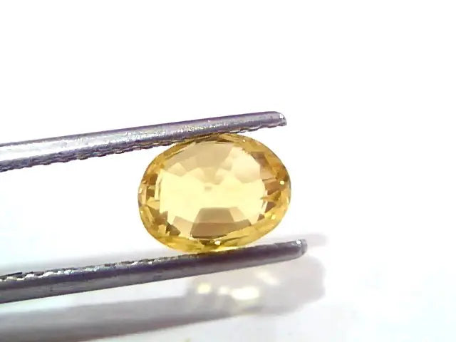 2.25 Ct Certified Unheated Untreated Natural Ceylon Yellow Sapphire Gems