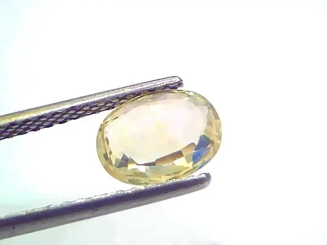 2.17 Ct Certified Unheated Untreated Natural Ceylon Yellow Sapphire - Venus Gems