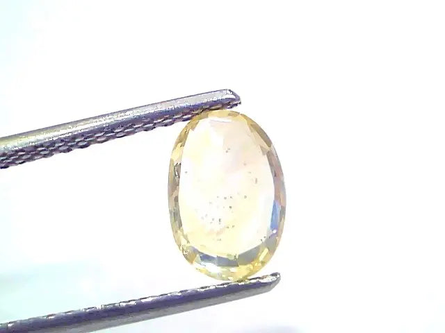 2.22 Ct Certified Unheated Untreated Natural Ceylon Yellow Sapphire