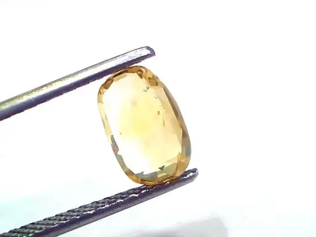 2.27 Ct Certified Unheated Untreated Natural Ceylon Yellow Sapphire - Venus Gems