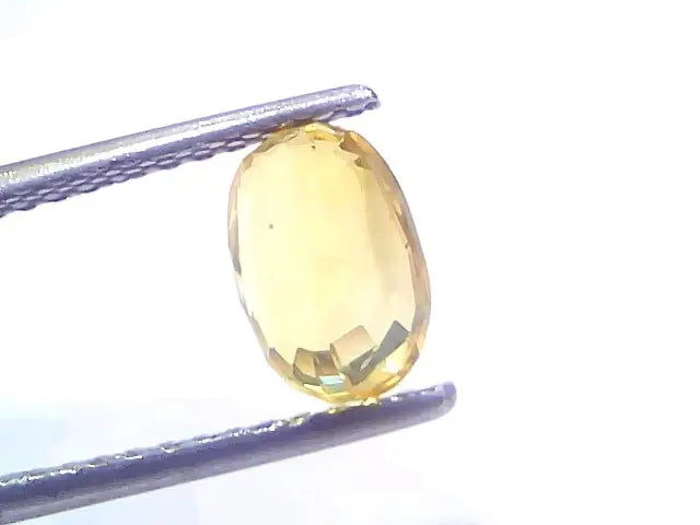 2.25 Ct Certified Unheated Untreated Natural Ceylon Yellow Sapphire