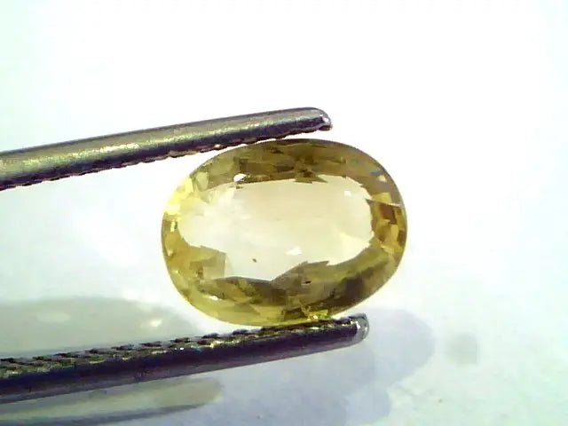 2.26 Ct Unheated Untreated Natural Ceylon Yellow Sapphire Stone