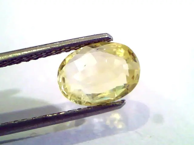 2.26 Ct Unheated Untreated Natural Ceylon Yellow Sapphire Stone