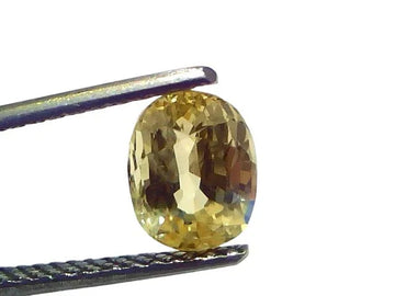 2.29 Ct Certified Unheated Untreated Natural Ceylon Yellow Sapphire Gems - Venus Gems