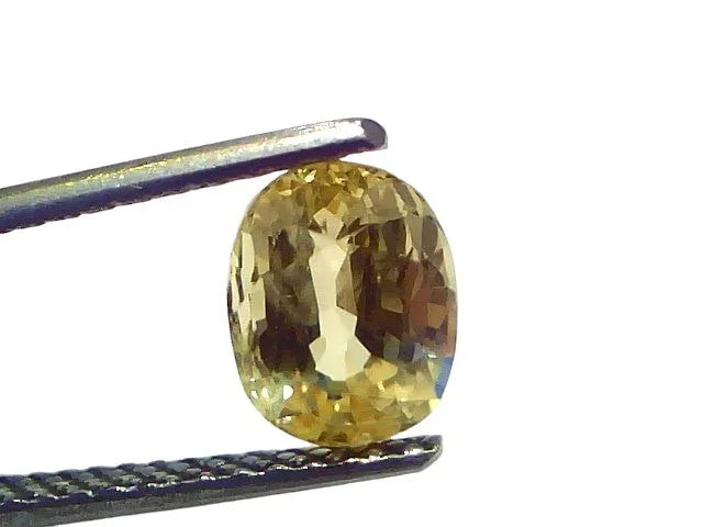 2.29 Ct Certified Unheated Untreated Natural Ceylon Yellow Sapphire Gems - Venus Gems