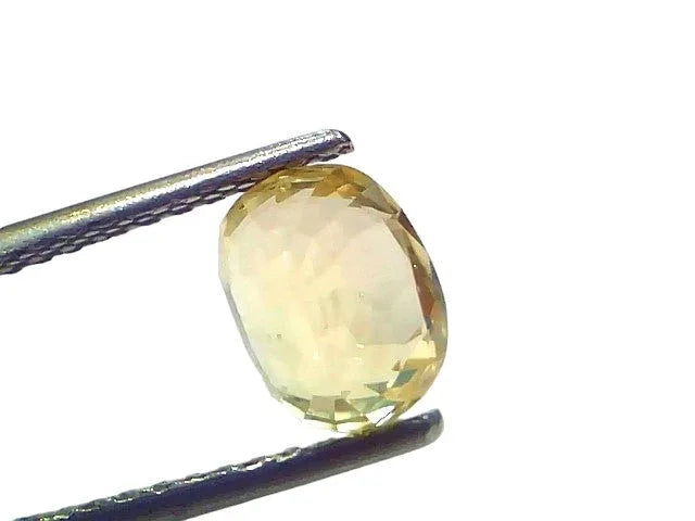 2.29 Ct Certified Unheated Untreated Natural Ceylon Yellow Sapphire Gems - Venus Gems