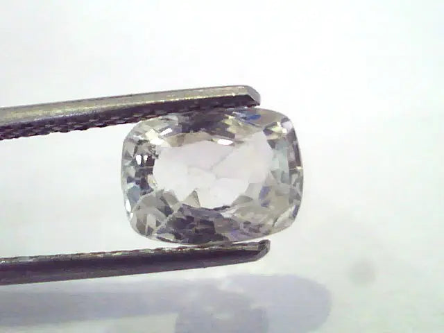 2.35 Ct Unheated Untreated Natural White Sapphire Gemstone