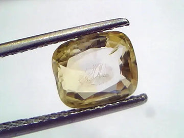 2.37 Ct Unheated Untreated Natural Ceylon Yellow Sapphire Gemstone