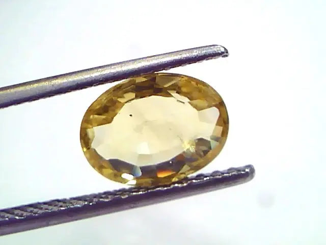 2.33 Ct Unheated Untreated Natural Ceylon Yellow Sapphire Pukhraj
