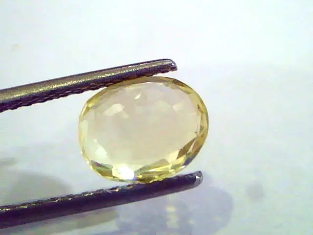 2.30 Ct Unheated Untreated Natural Ceylon Yellow Sapphire Gems