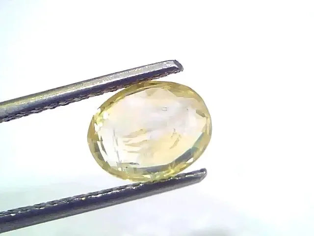 2.35 Ct Certified Unheated Untreated Natural Ceylon Yellow Sapphire - Venus Gems
