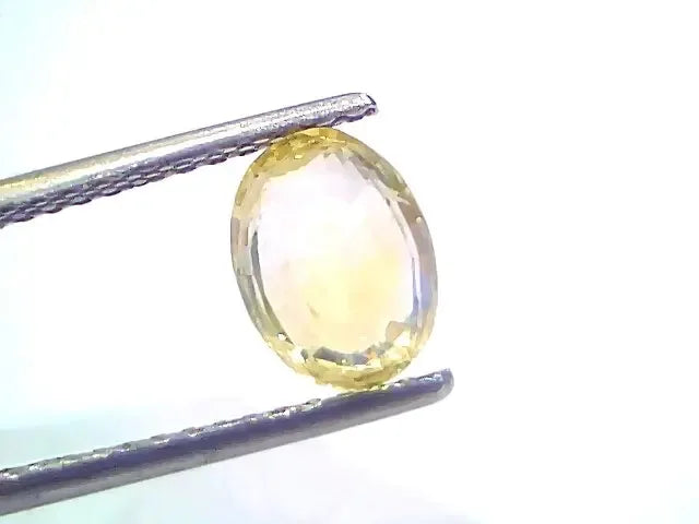 2.35 Ct Certified Unheated Untreated Natural Ceylon Yellow Sapphire - Venus Gems