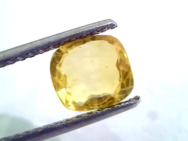 2.36 Ct Unheated Untreated Natural Ceylon Yellow Sapphire/Pukhraj