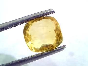 2.36 Ct Unheated Untreated Natural Ceylon Yellow Sapphire/Pukhraj
