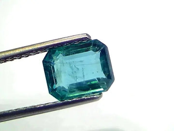 2.35 Ct IGI Certified Untreated Natural Zambian Emerald Gemstone AAA