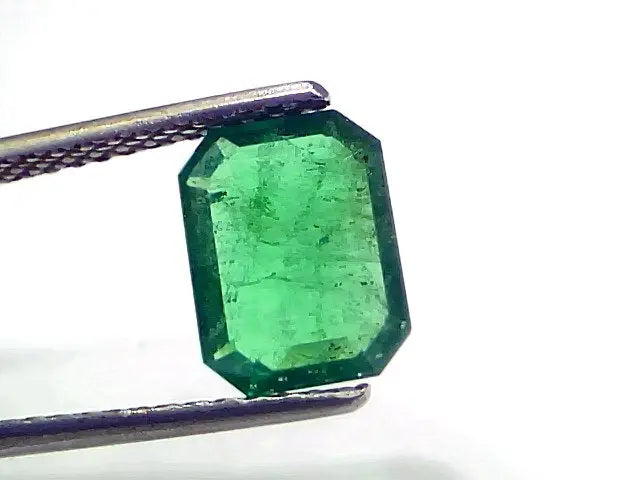 2.35 Ct IGI Certified Untreated Natural Zambian Emerald Gemstone