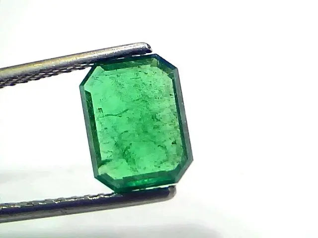 2.35 Ct IGI Certified Untreated Natural Zambian Emerald Gemstone