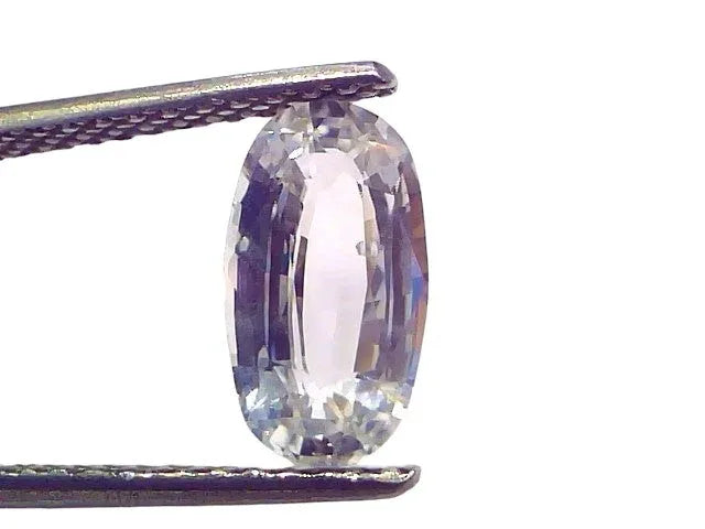 2.41 Ct Certified Unheated Untreated Natural Ceylon White Sapphire - Venus Gems