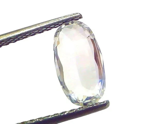 2.41 Ct Certified Unheated Untreated Natural Ceylon White Sapphire - Venus Gems