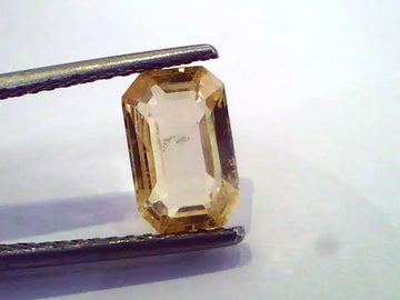 2.33 Ct Unheated Untreated Natural Ceylon Yellow Sapphire/Pukhraj