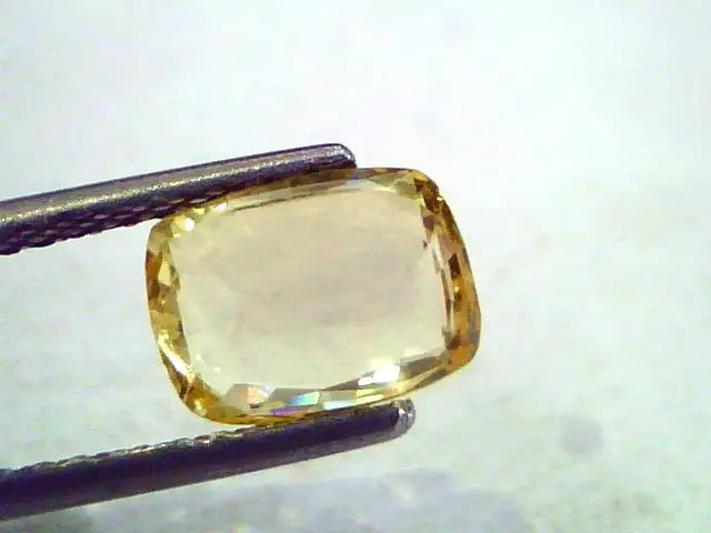 2.35 Ct Unheated Untreated Natural Ceylon Yellow Sapphire AAAAA