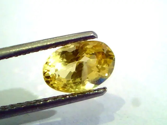 2.35 Ct Unheated Untreated Natural Ceylon Yellow Sapphire AAA++