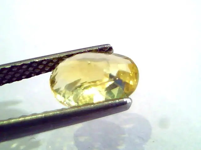 2.35 Ct Unheated Untreated Natural Ceylon Yellow Sapphire AAA++