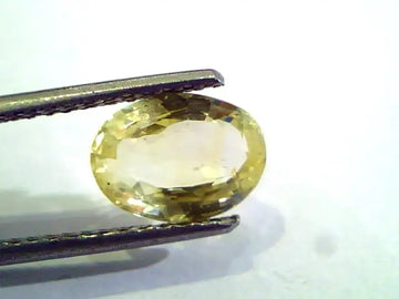 2.37 Ct Unheated Untreated Natural Ceylon Yellow Sapphire Gems